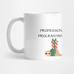 Professional Procrastinator Lazy Christmas Sloth Mug